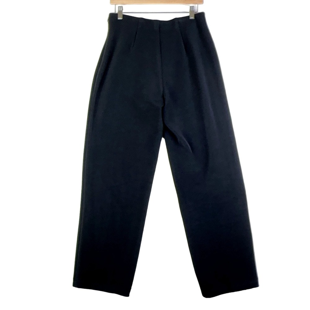 Chico's‎ Womens Pants Large12 (2) Black Wide Leg Side Zipper Made in USA EUC